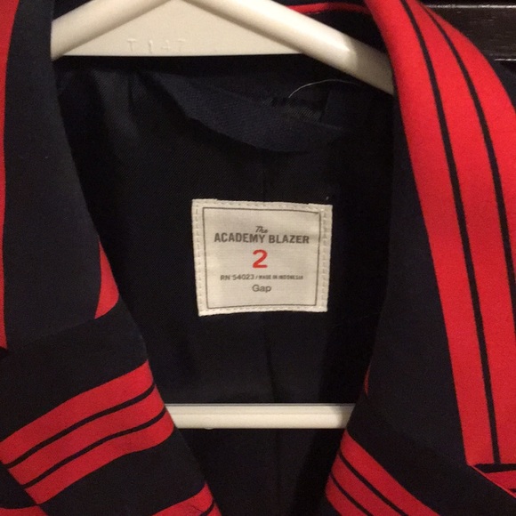 Gap Navy/Red stripe blazer - Picture 3 of 4